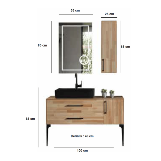 Bagnora Albero Banyo Dolabı